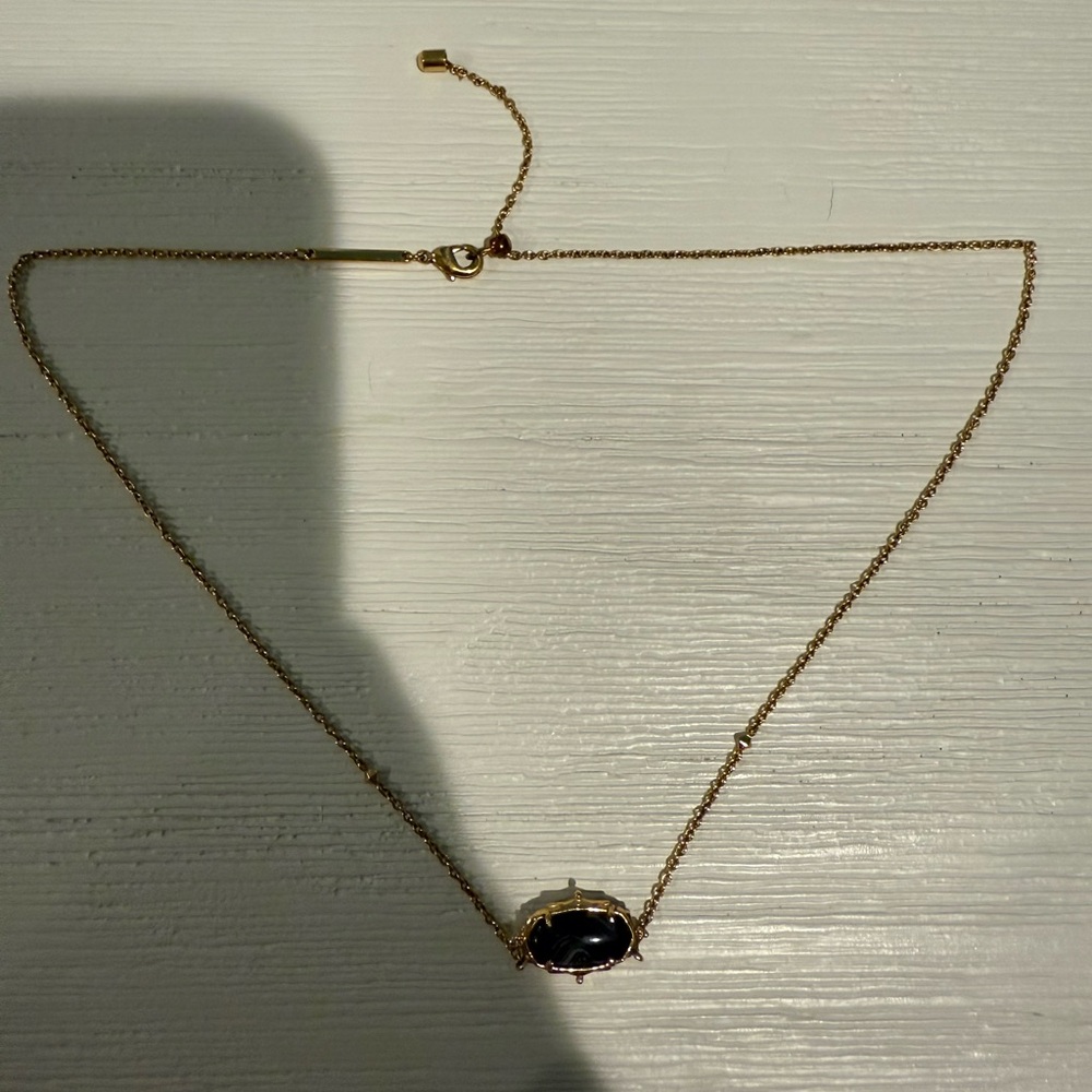 Kendra Scott Elegant Gold and Black Pendant Necklace